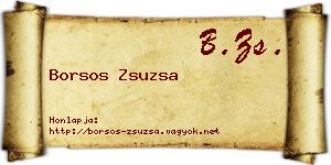 Borsos Zsuzsa névjegykártya